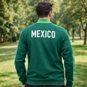 Nike Mexico Track Jacket Green Full Zip Mens Medium Soccer Futbol World Cup